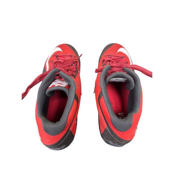 Nike 12.5 Men Red Black Alpha Pro 2 TD Bred Cleat Football Sport Field Grass - Picture 8 of 15